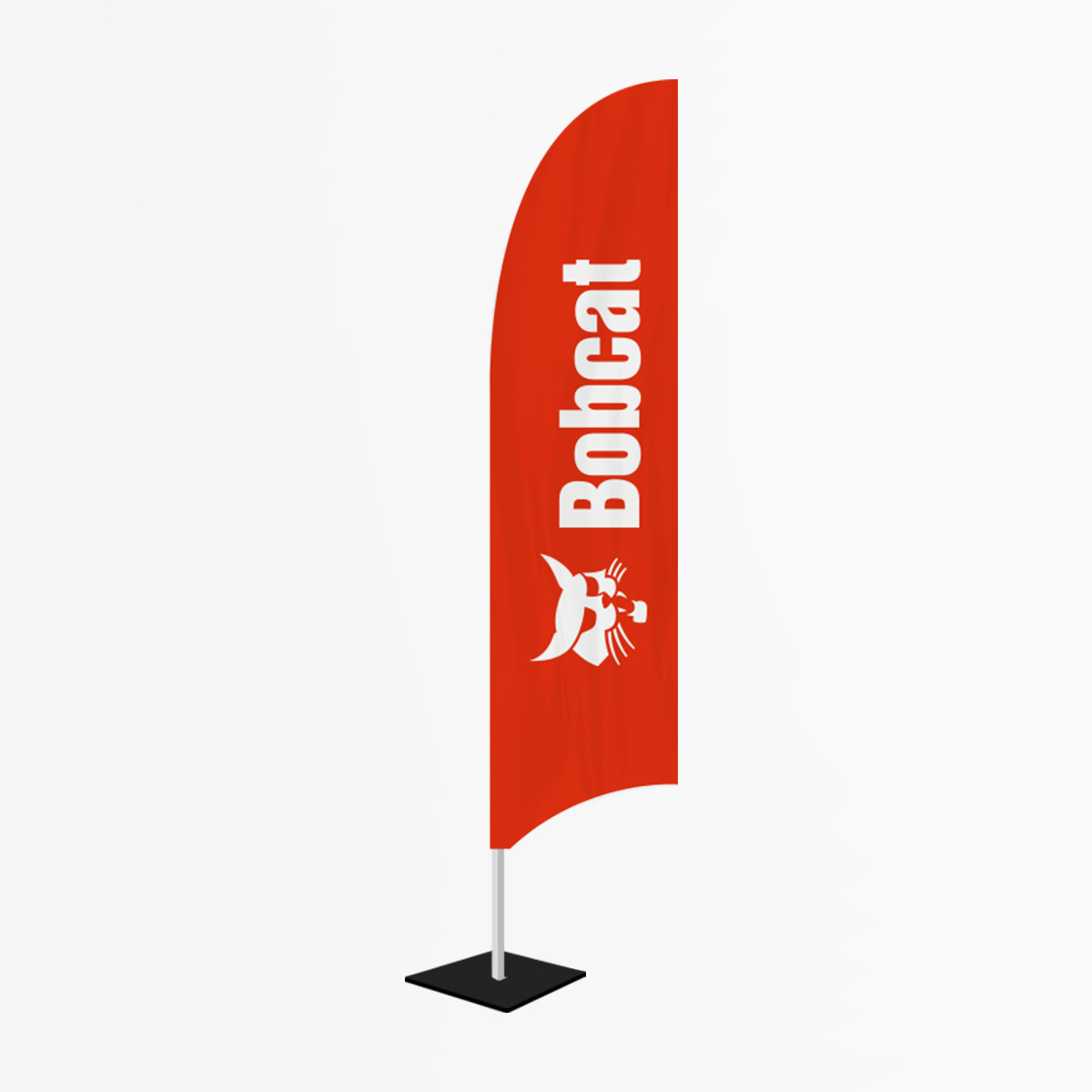 Bobcat branded beachflag