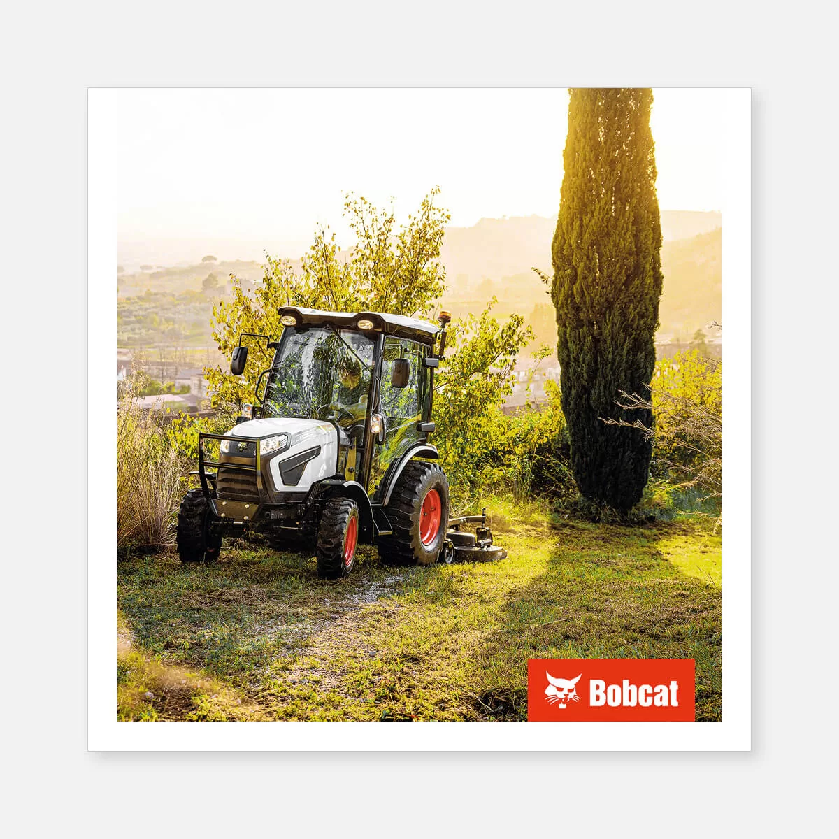 Product poster on canvas – CT2525 Compact tractor with lawn mower attachment