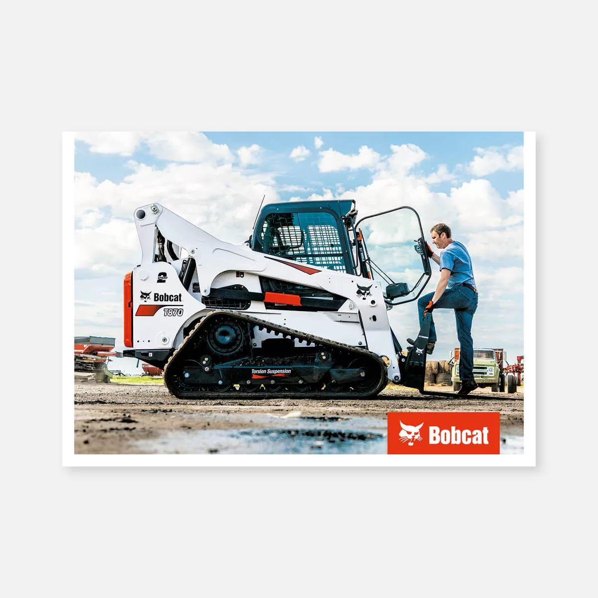 Product poster (PVC) – T870 at a construction site