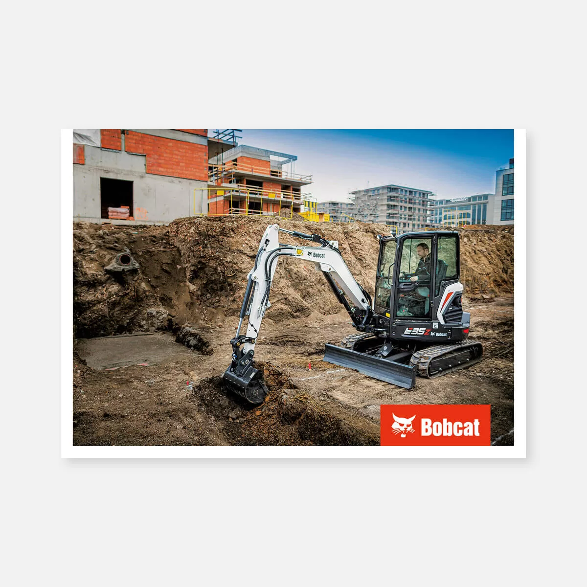 Product poster (PVC) – E37z at a construction site